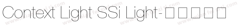 Context Light SSi Light字体转换
